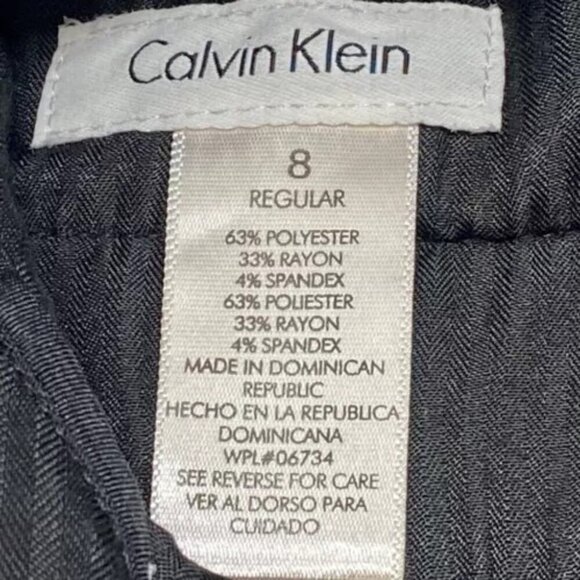 Calvin Klein Women's Half Zip Large White Black Stripe Gold CK Logo Buttons GUC - Picture 12 of 13